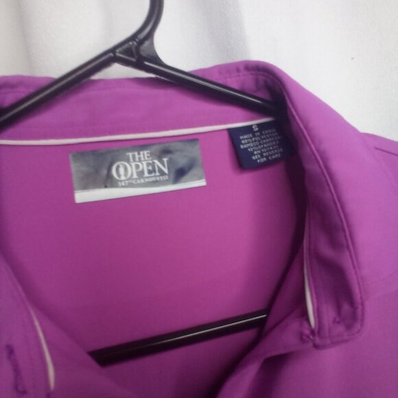 The Open 147th Carnoustie Polo Shirt S Women Short Sleeve Golf Active Purple - Picture 5 of 15